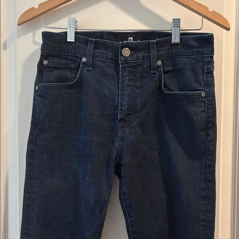 7 for All Mankind Luxe Performance Ryley Dark Blue Denim skinny Jeans size 29